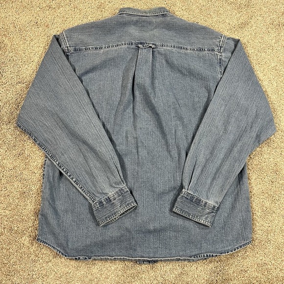 Columbia Shirt M Blue Denim Button Down Cotton Long Sleeve Casual‎ Outdoors Work - Picture 10 of 10